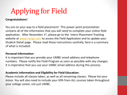 Applying for Field