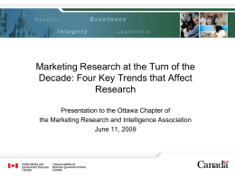Marketing Research at the Turn of the Decade