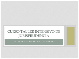 CURSO TALLER INTENSIVO DE JURISPRUDENCIA