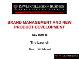 BRAND MANAGEMENT AND NEW PRODUCT …