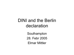 DINI and the Berlin declaration