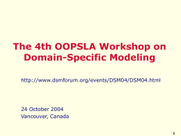 Workshop - DSM Forum