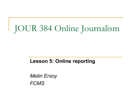 Online Journalism - Eastern Mediterranean University …