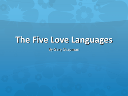 The Five Love Languages - Punxsutawney High School