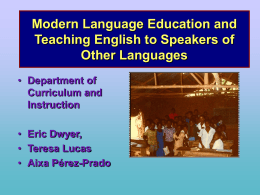 Foreign Language Education - Florida International University