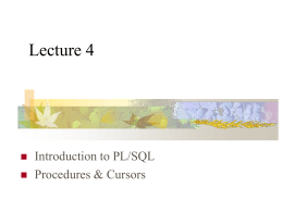 Introduction to PL/SQL Lecture 1 [Part 1] - Emu-SCT
