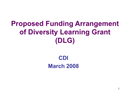 DLG Funding Arrangement
