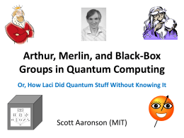 Arthur-Merlin and Black-Box Groups in Quantum …