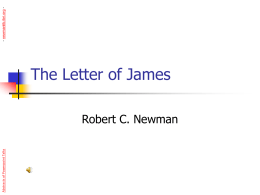 The Letter of James - Robert C. Newman Library at IBRI.org