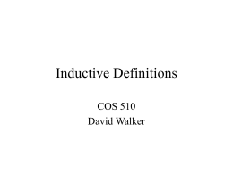 Inductive Definitions - Princeton University Computer …
