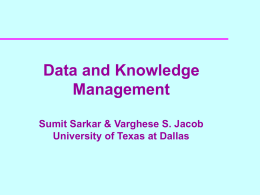 Databases - University of Texas at Dallas