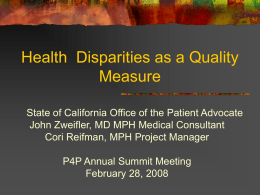 Equity and Access: Defining Quality Healthcare