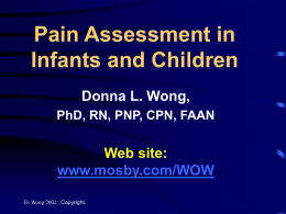 Pain Assessment in Infants and Children