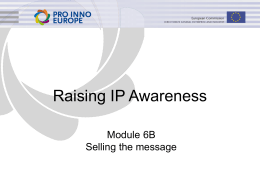 Raising IP Awareness