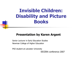 2. Invisible Children: Picture Books and Disability, Karen