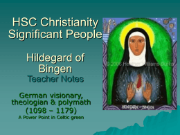 Significant People Hildegard of Bingen