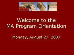2006 MA Orientation