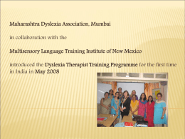 Presentation - Maharashtra Dyslexia Association
