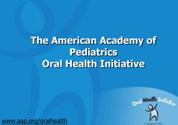 Oral Health Risk Assessment: Training for Pediatricians