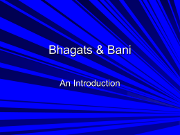 Bhagats & Bani