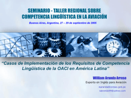 Aviation Language Proficiency Regional Seminar