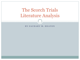 The Scorch Trials – Literature Analysis