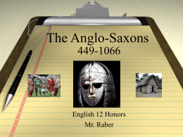The Anglo-Saxons - Marlington Local