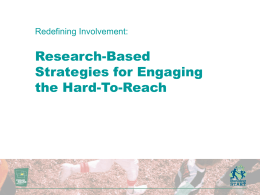 Redefining Involvement: Research