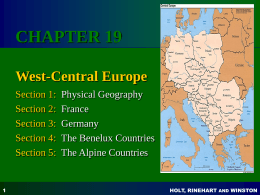 Chapter 14 West-Central Europe