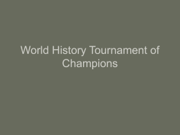 World History Tournament of Champions