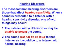 Hearing disorders