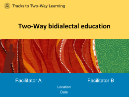 Two-Way bidialectal education