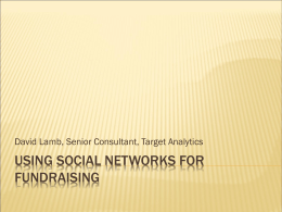 Using Social Networks for Fundraising