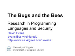 CS696 Talk - University of Virginia