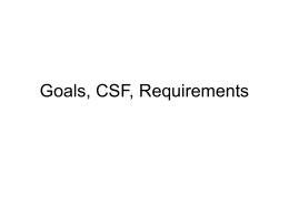 Goals, CSF, Requirements - W3C Public Mailing List Archives