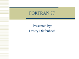 FORTRAN 77 - Murray State University