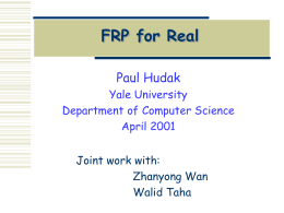 FRP for Real - Computer Science
