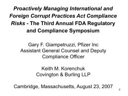 Internal and External Perspective on Commercial Compliance