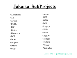 Jakarta SubProjects