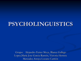 PSYCHOLINGUISTICS - Proyecto Webs