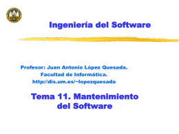 Mantenimiento del software - Universidad de Tarapac&#225