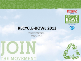 RECYCLE-BOWL 2012