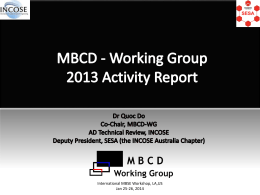 MBCD - Working Group 2012