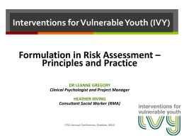 Interventions for Vulnerable Youth (IVY)