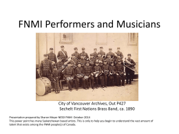 FNMI Performers and Musicians