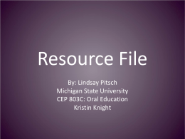Resource File - Michigan State University