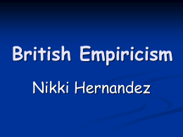 British Empiricism - University of North Texas