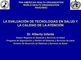 PAN AMERICAN HEALTH ORGANIZATION WORLD …
