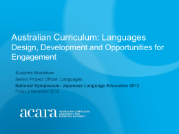 The Australian Curriculum - AFMLTA National Conference …