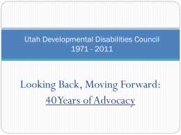 Utah Developmental Disabilities Council 1971
